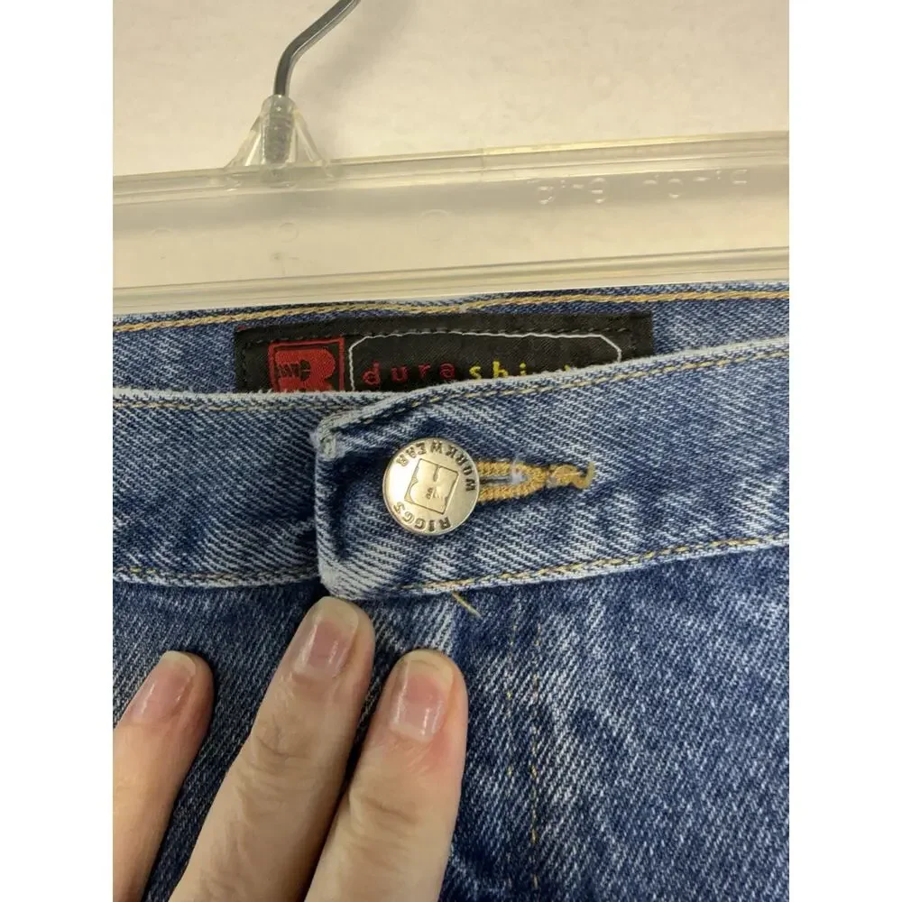 Wrangler Riggs Workwear Jeans Mens 50X30 Blue Denim Relaxed Carpenter Streetwear